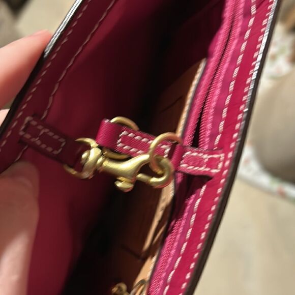 Coach Cranberry Khaki Stripe Signature Shoulder bag - Picture 7 of 7